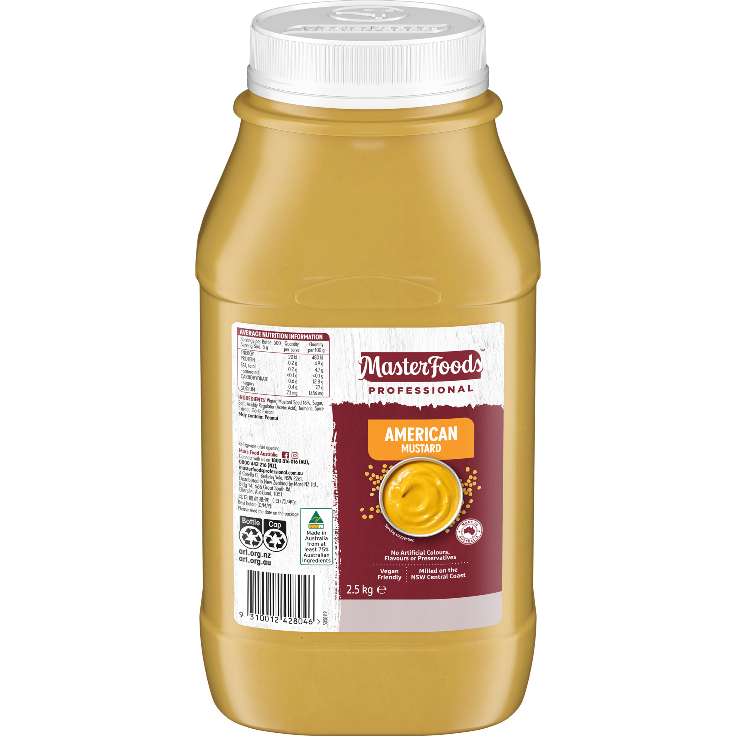 Sauce – Masterfoods American Mustard 2.5kg