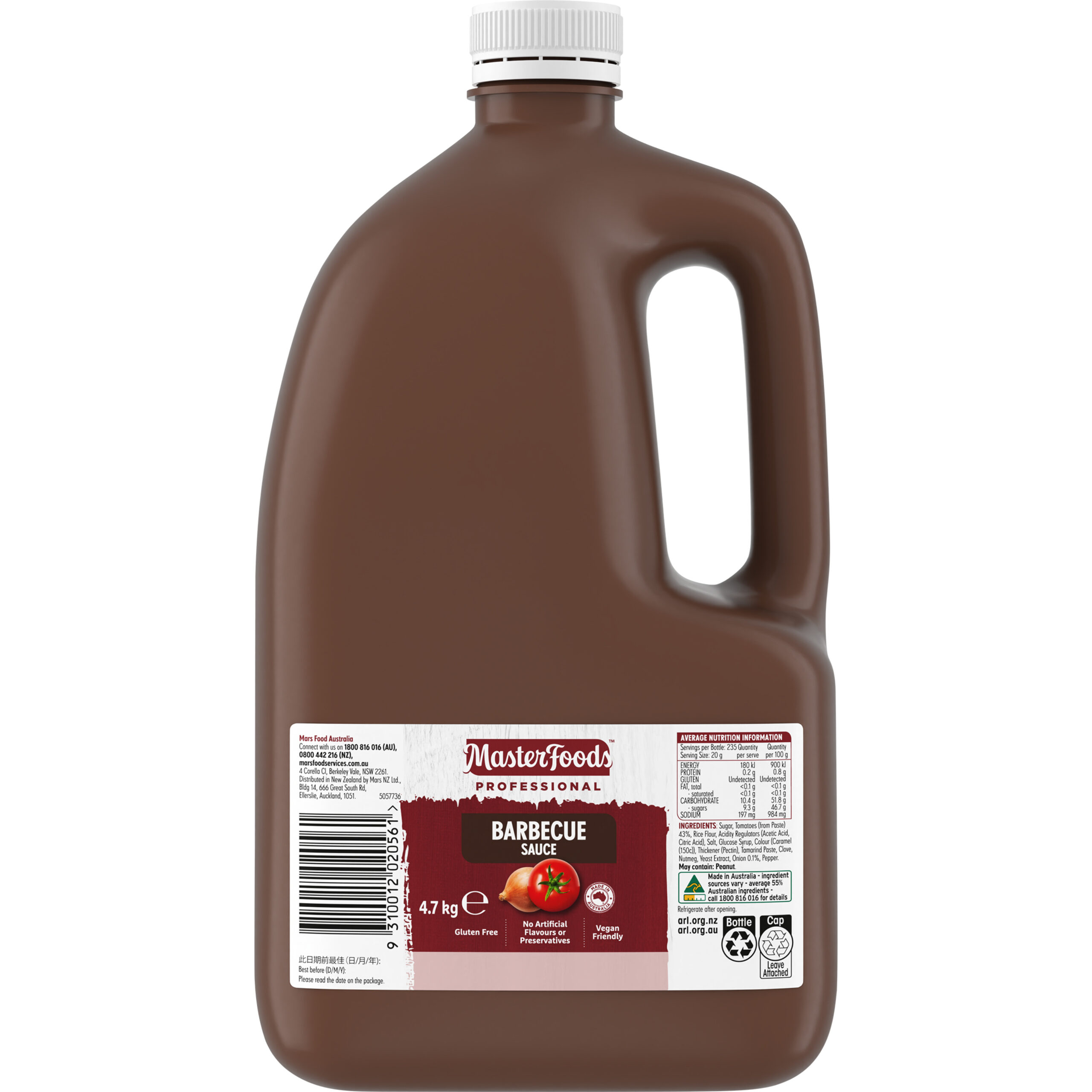 Sauce – Masterfoods BBQ Sauce 4.7lt