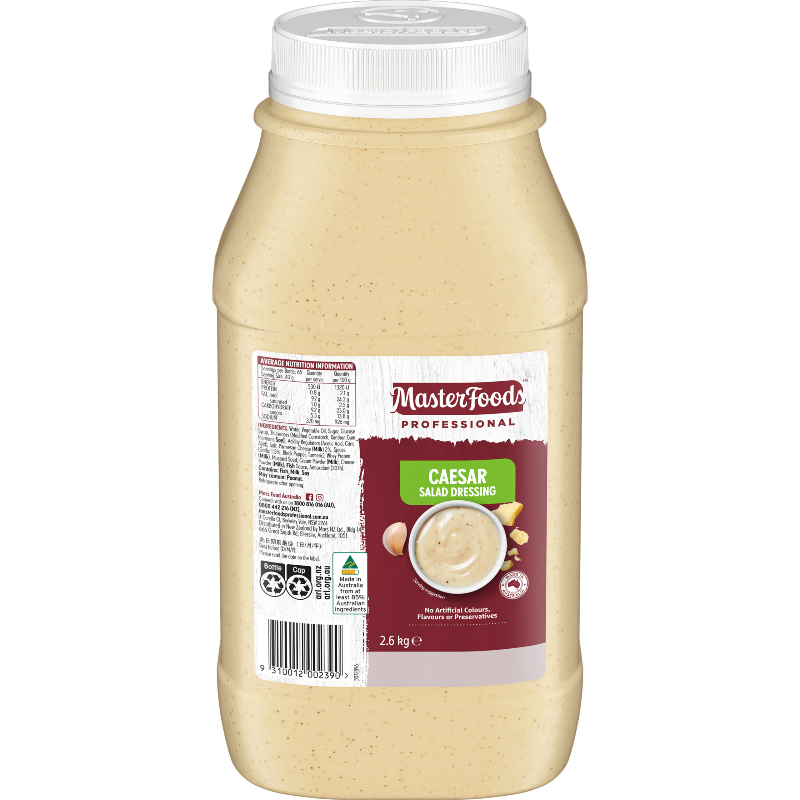 Sauce – Masterfoods Caesar Salad Dressing 2.6kg