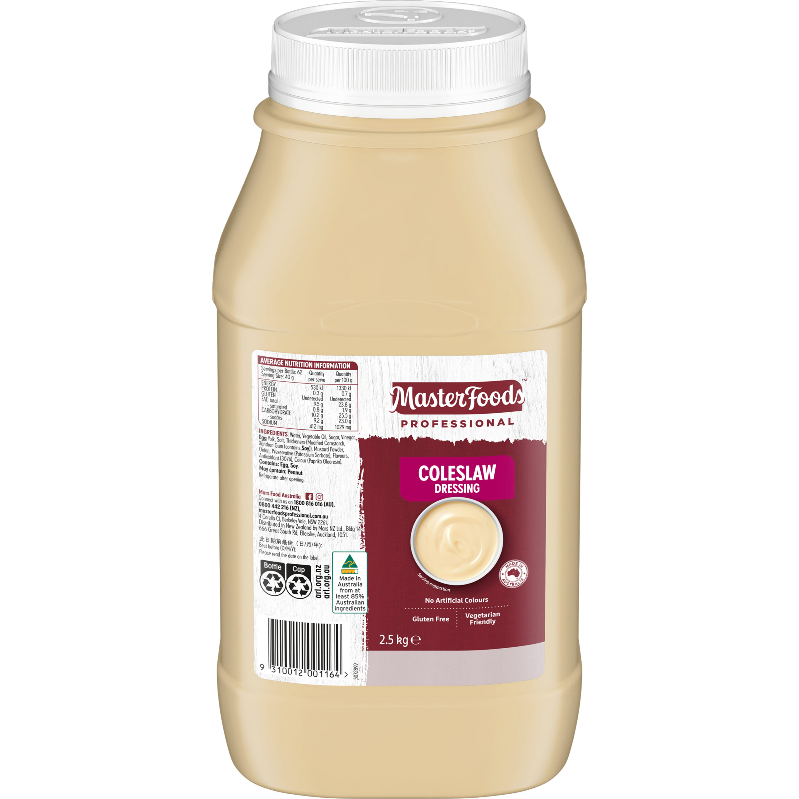 Sauce – Masterfoods Coleslaw Dressing 2.5kg