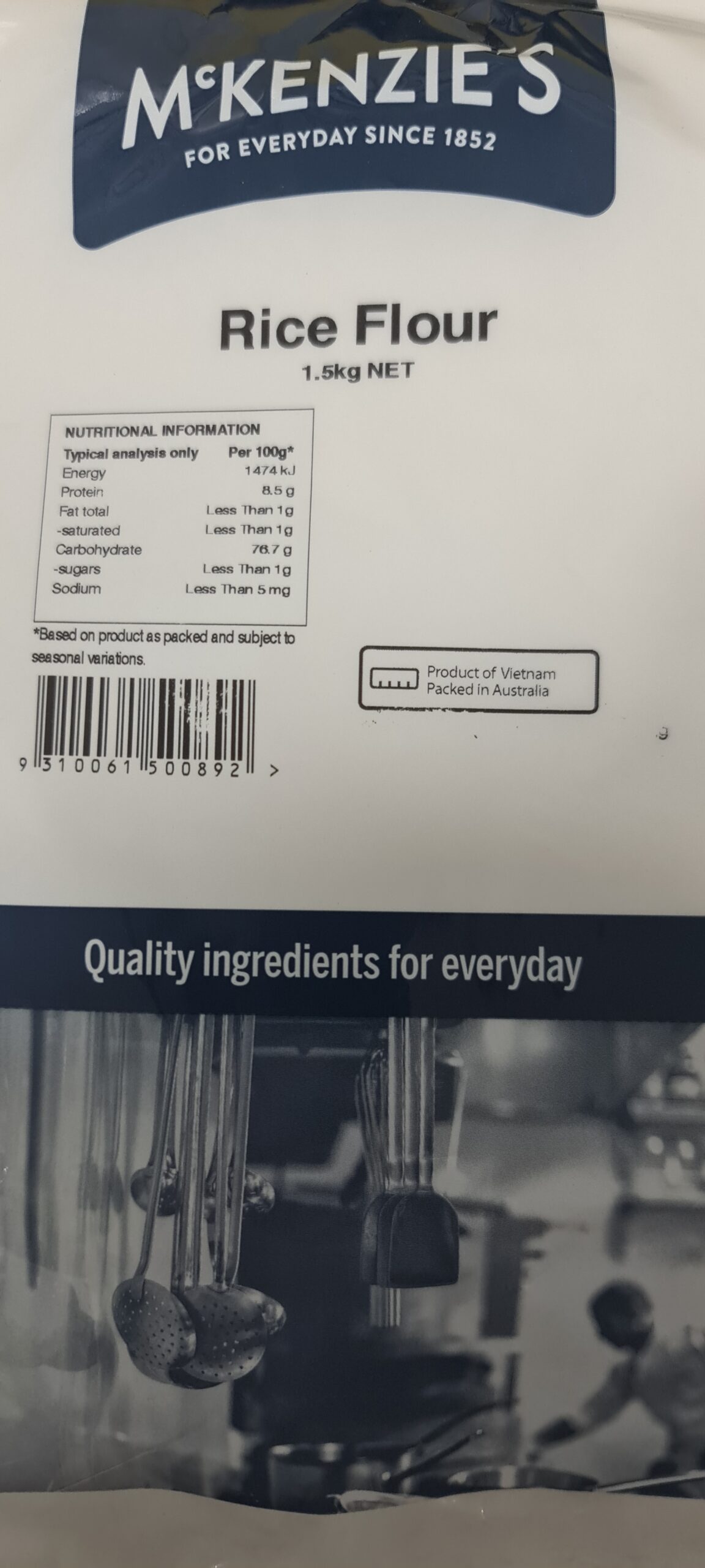 Flour – McKenzie’s Rice Flour 1.5kg