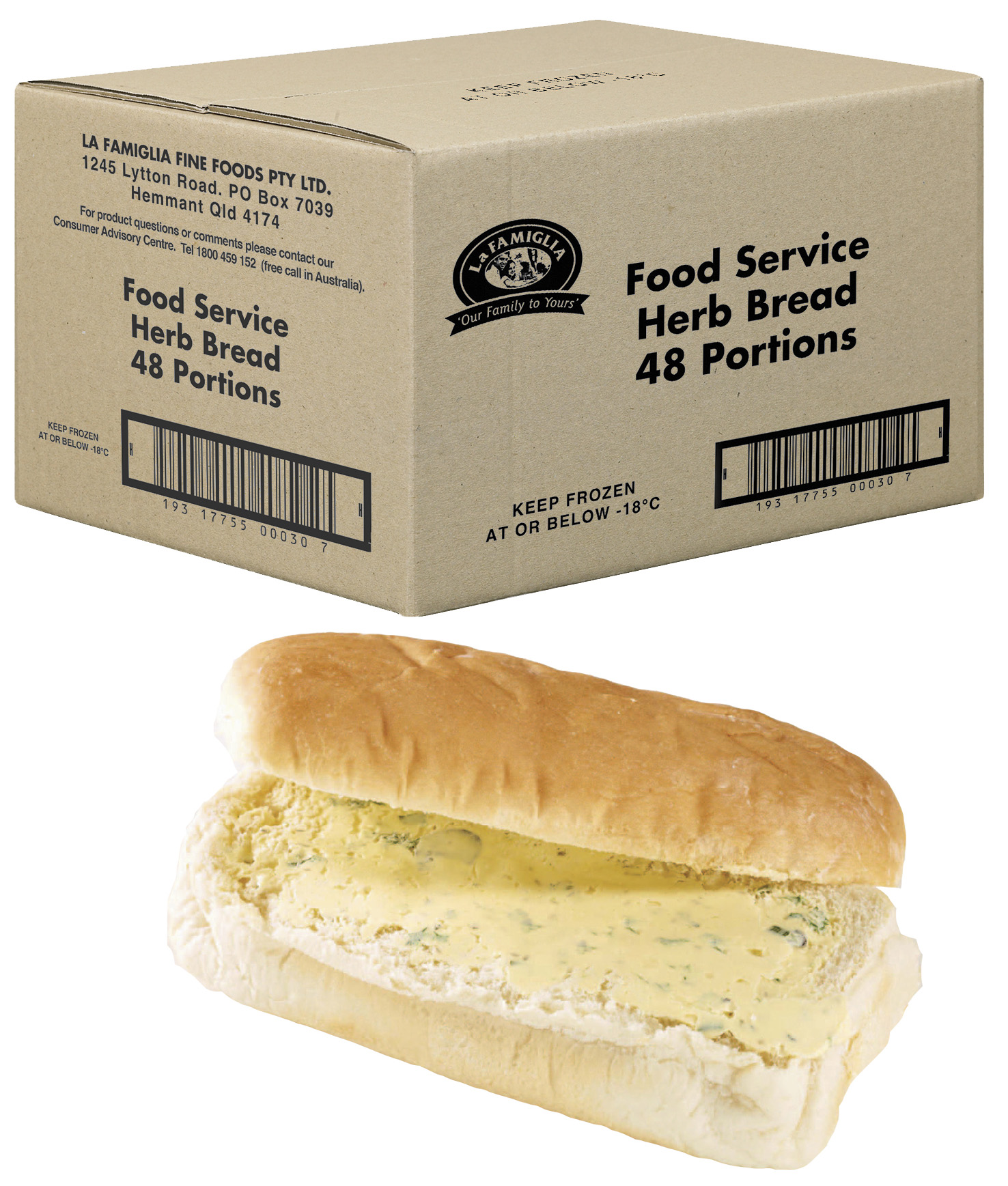 Bread – La Famiglia Garlic Bread Slices 7″ (2X24)