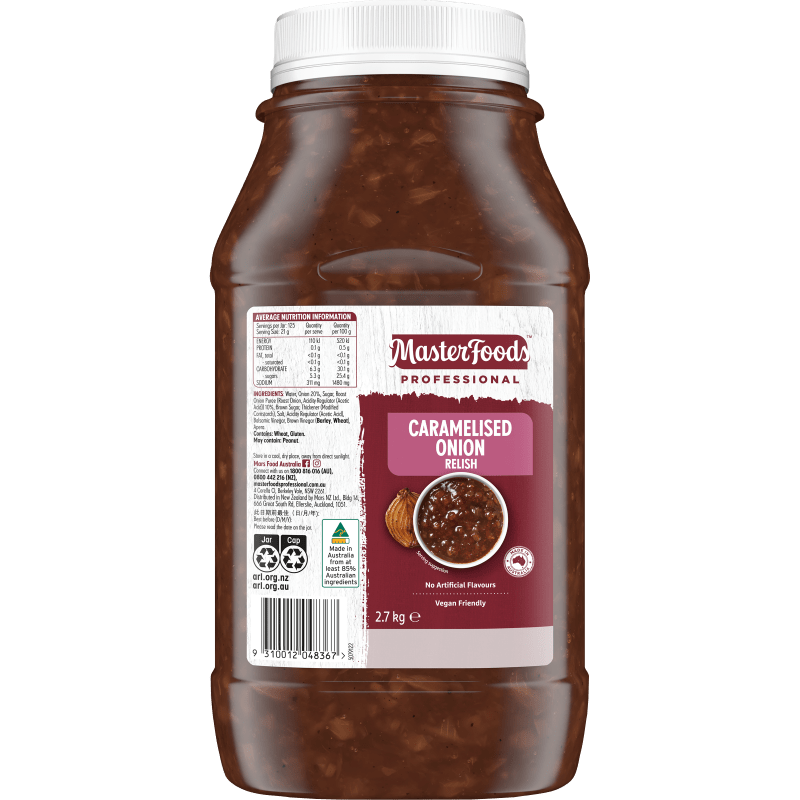 Sauce – Masterfoods Caramelised Onion Relish 2.7kg