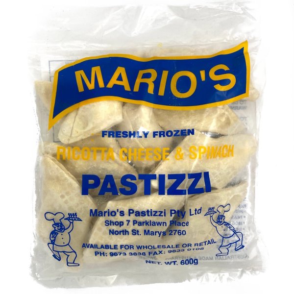 Frozen – Pasta Marios Spinach & Ricotta Pastizzi 500g