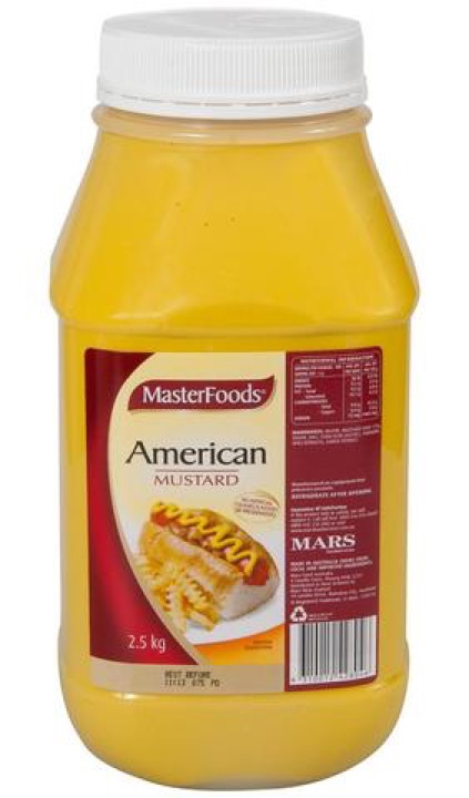 Sauce – Masterfoods American Mustard 2.5kg
