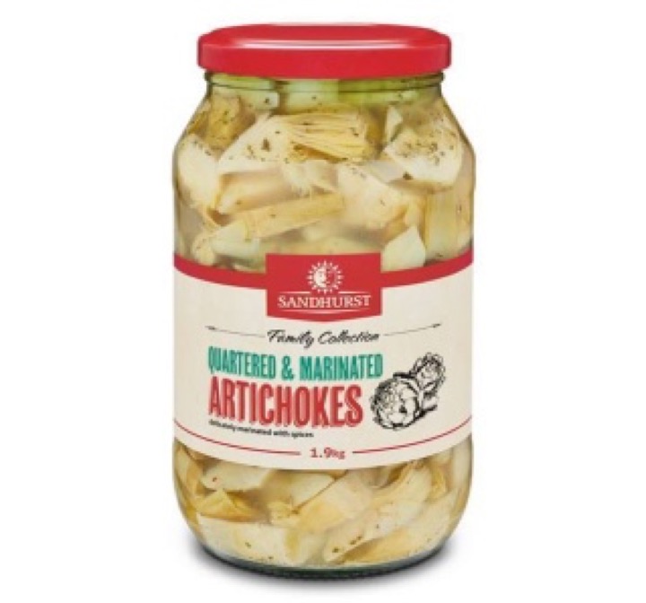 Condiments – Sandhurst – Artichoke Quarter Hearts 1.9kg