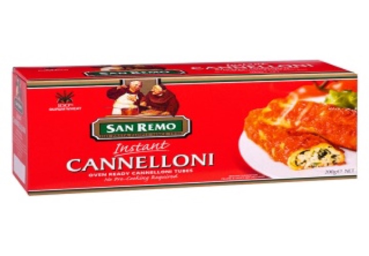 Pasta – San Remo Cannelloni 12 x 200g