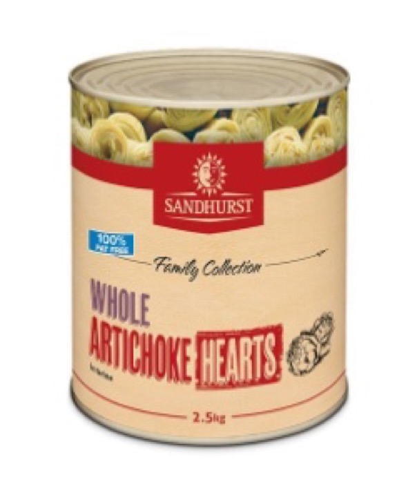 Canned – Sandhurst Whole Artichoke Hearts 2.5kg