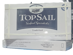 Seafood – Top Sail Squid Tubes Pineapple Cut 5kg